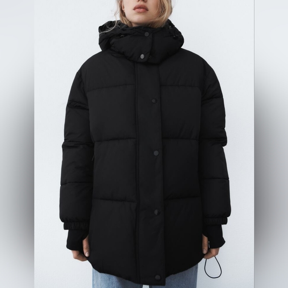 ZARA HOODED QUILTED JACKET - Picture 3 of 12